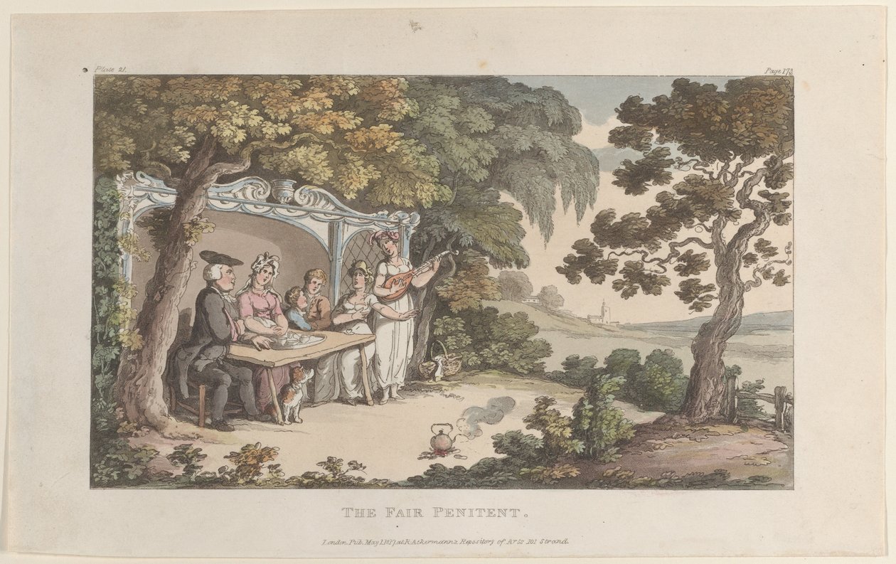 The Fair Penitent, from The Vicar of Wakefield, May 1, 1817 by Thomas Rowlandson