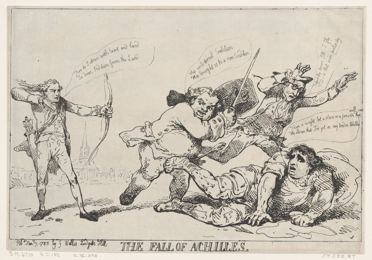 The Fall of Achilles by Thomas Rowlandson