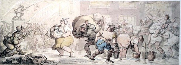 The Fire by Thomas Rowlandson