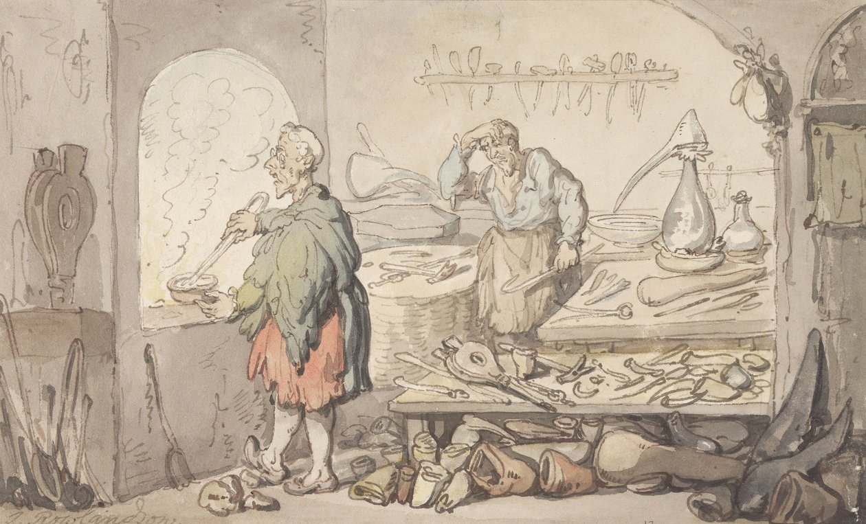 The Glass Works by Thomas Rowlandson