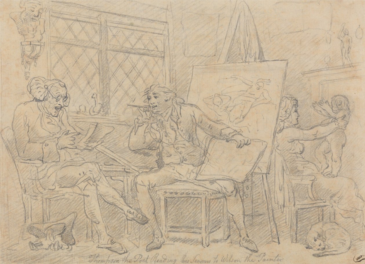 The Historian Animating the Mind of the Young Painter by Thomas Rowlandson