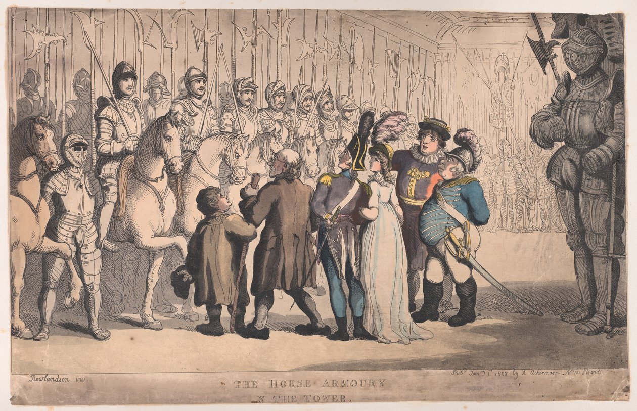 The Horse Armoury in the Tower by Thomas Rowlandson