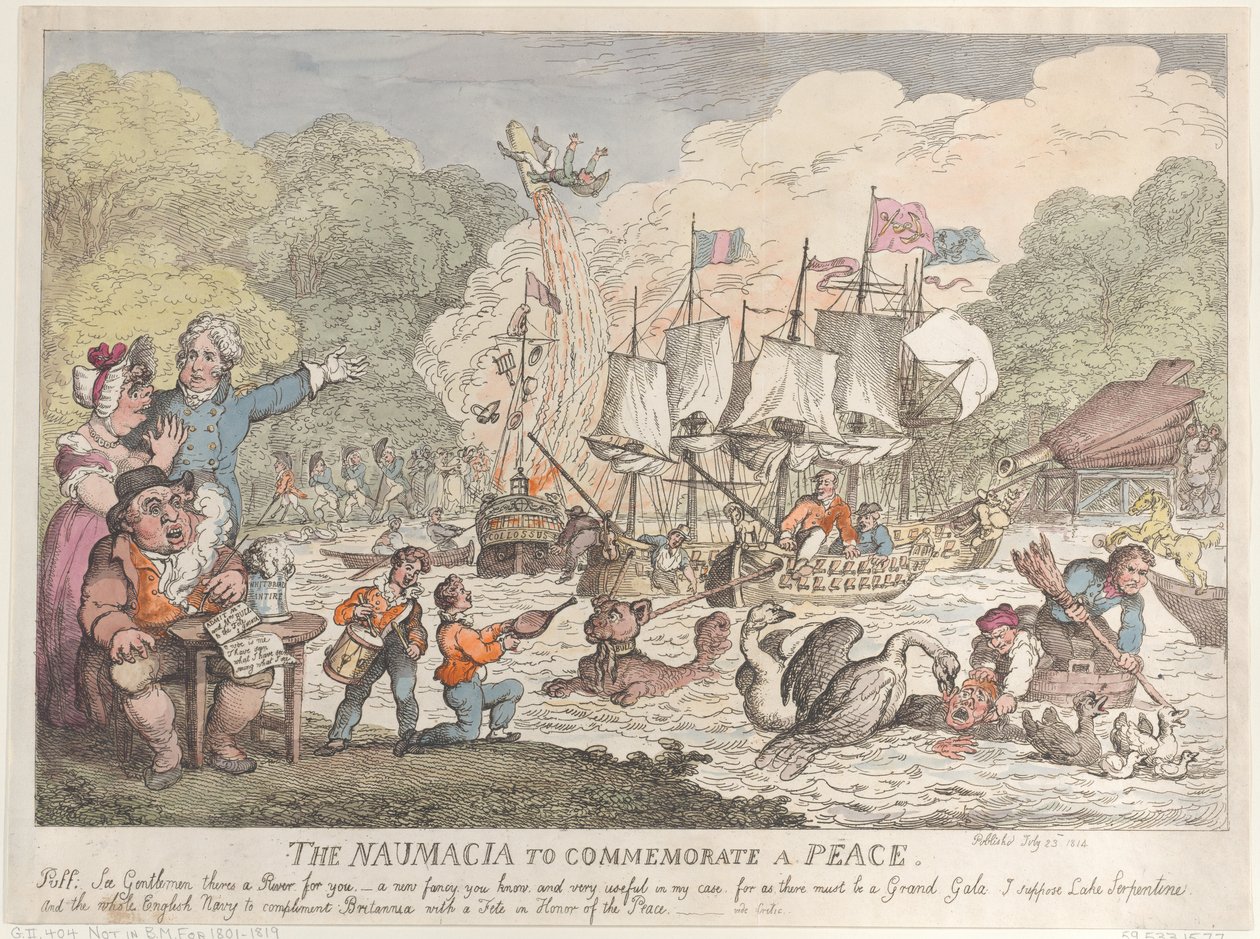 The Naumachia to Commemorate a Peace by Thomas Rowlandson