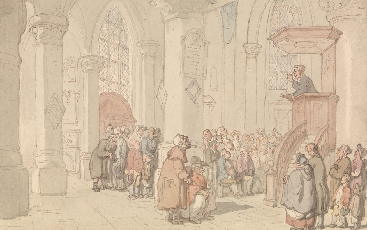 The Preacher by Thomas Rowlandson