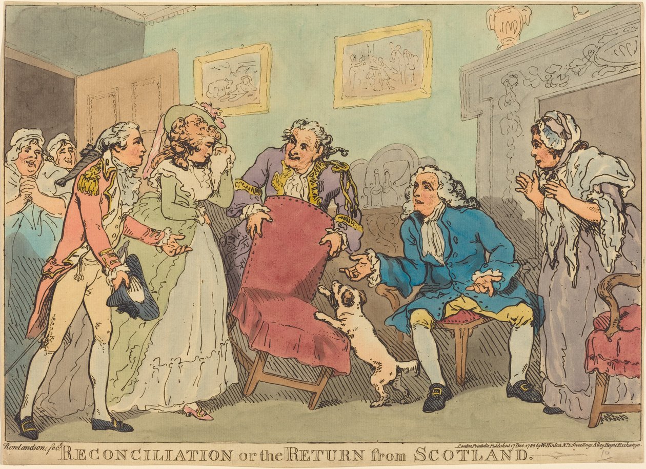 The Reconciliation, or The Return from Scotland by Thomas Rowlandson