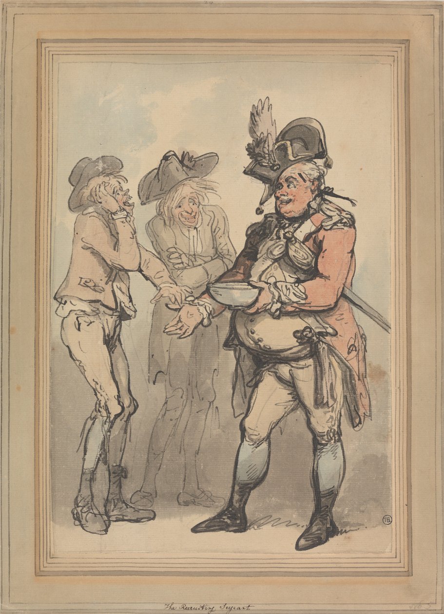 The Recruiting Sergeant by Thomas Rowlandson