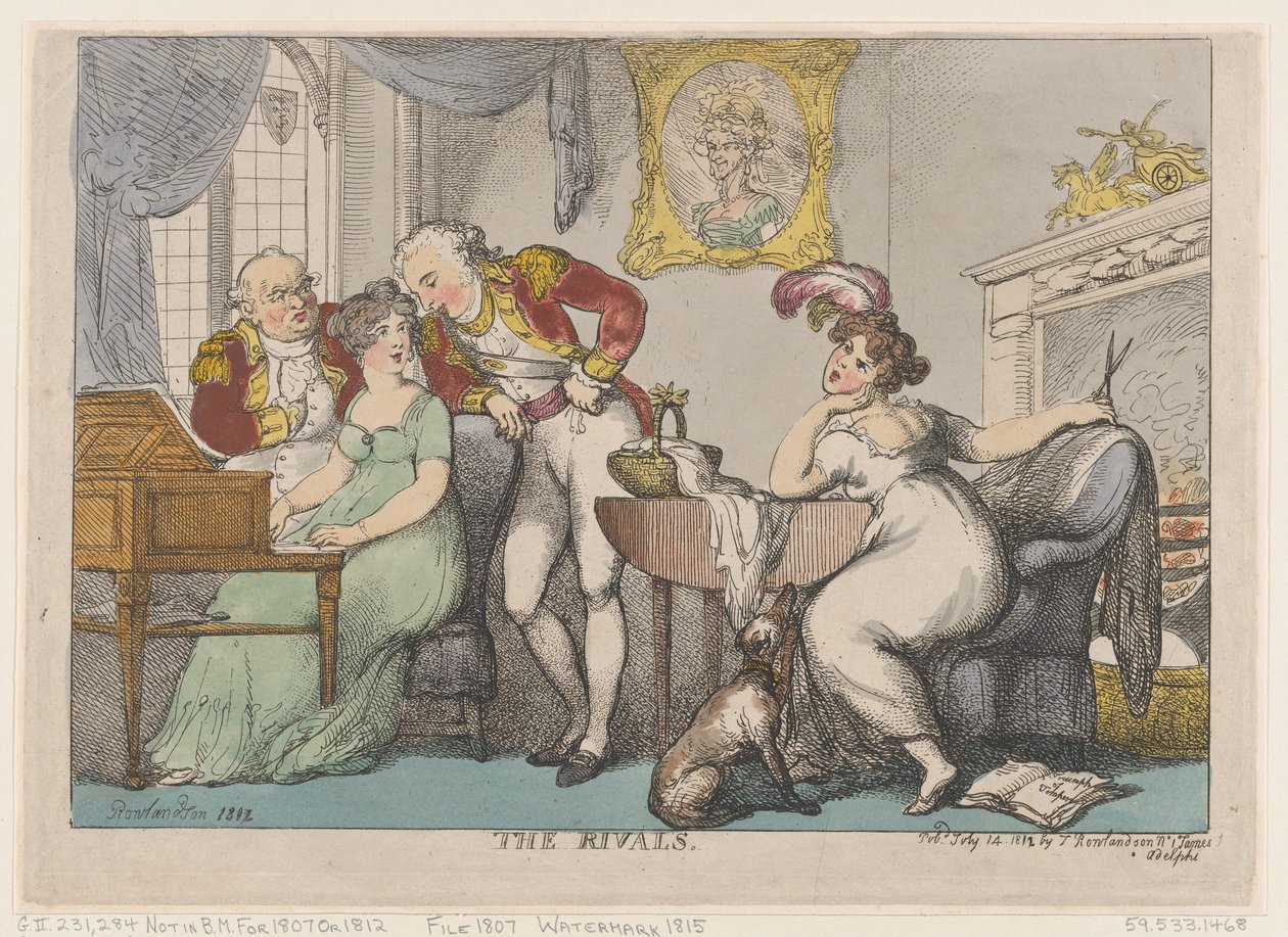 The Rivals, July 14, 1807 by Thomas Rowlandson