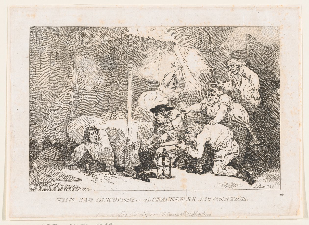 The Sad Discovery of the Graceless Apprentice by Thomas Rowlandson