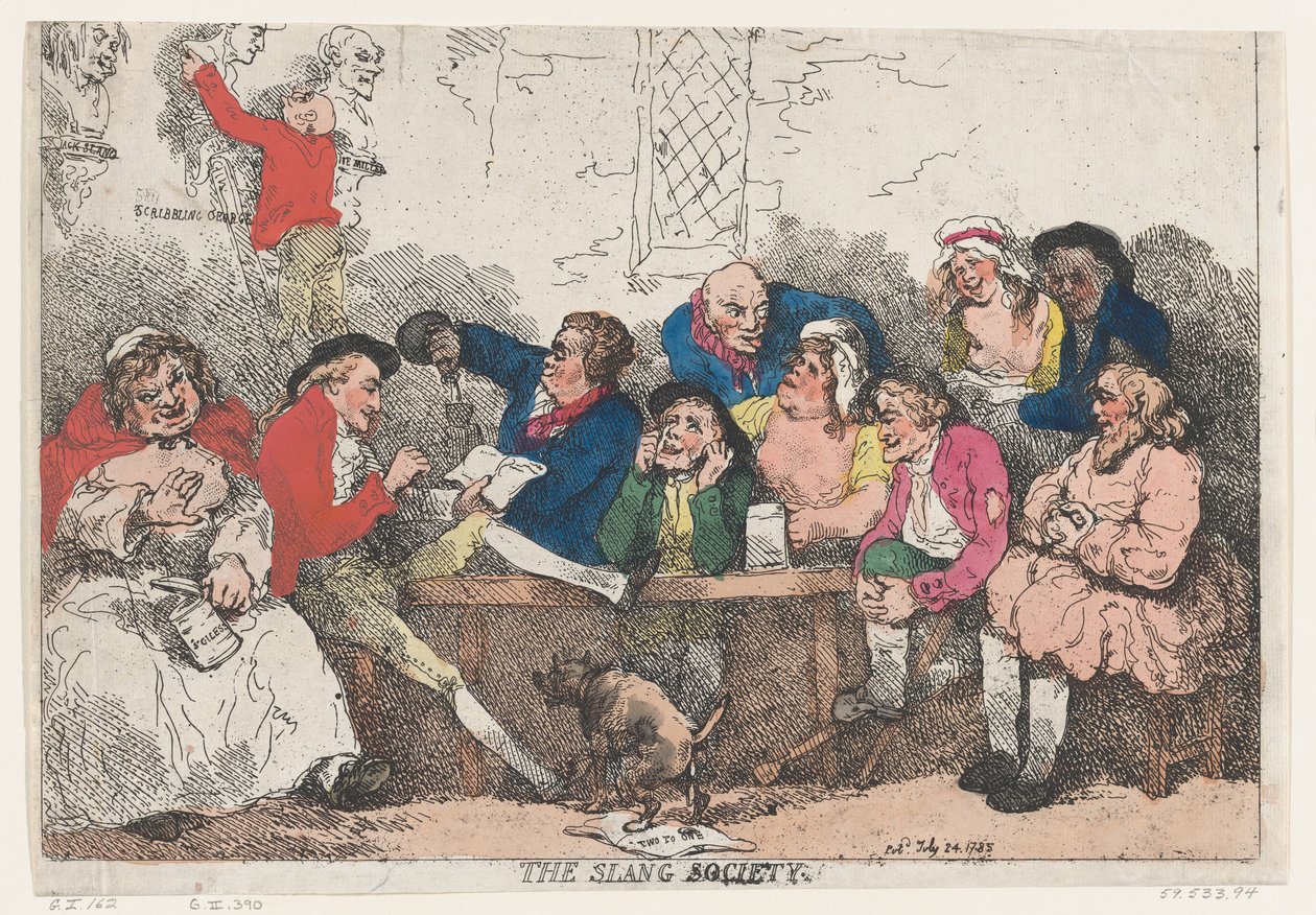The Slang Society by Thomas Rowlandson