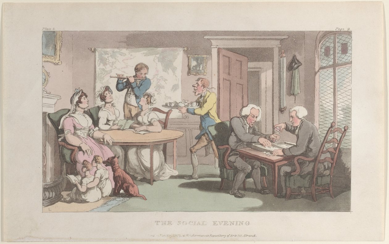 The Social Evening, from The Vicar of Wakefield by Thomas Rowlandson