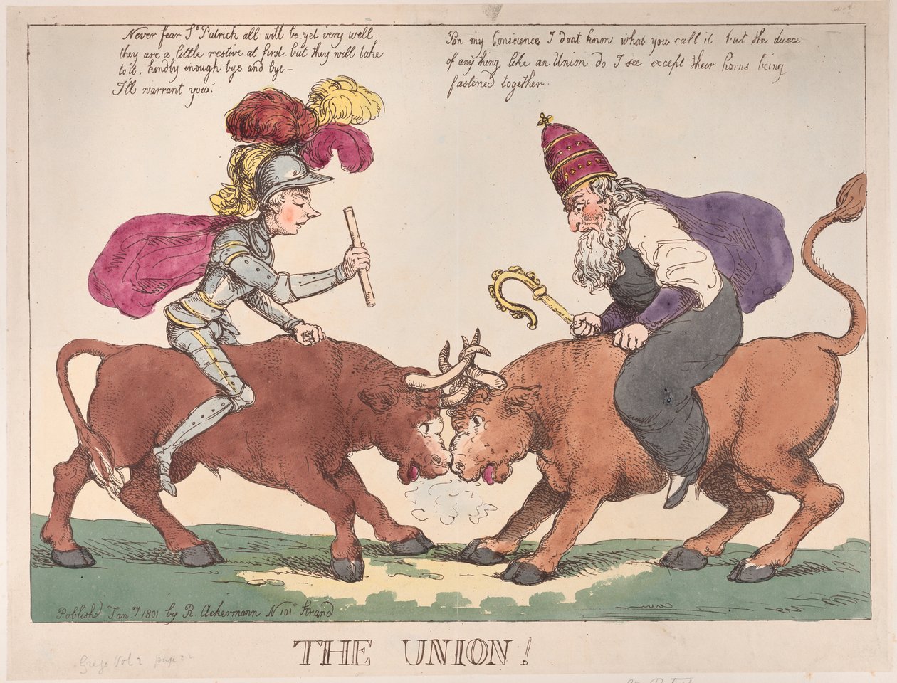 The Union, January 1, 1801 by Thomas Rowlandson