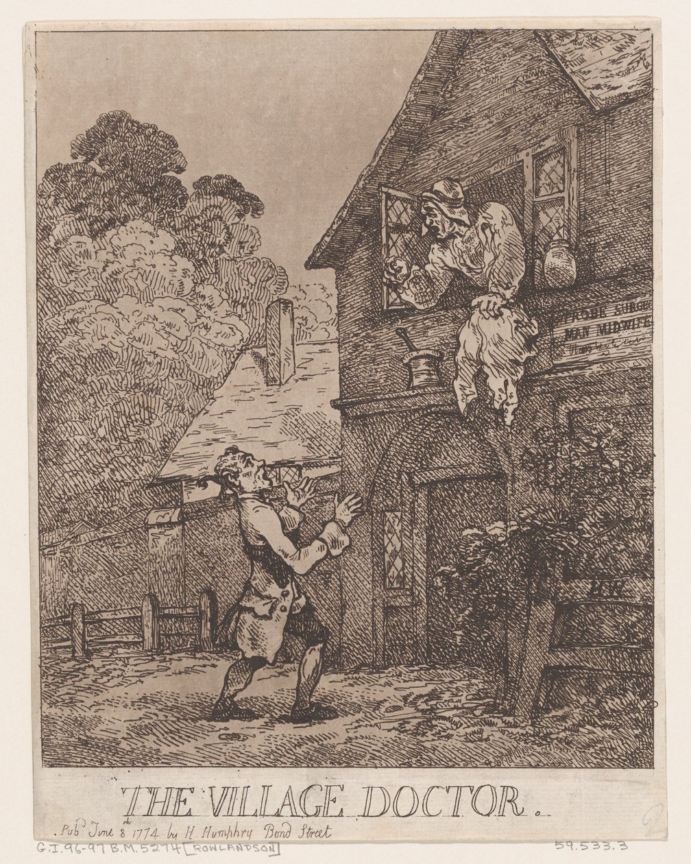 The Village Doctor by Thomas Rowlandson