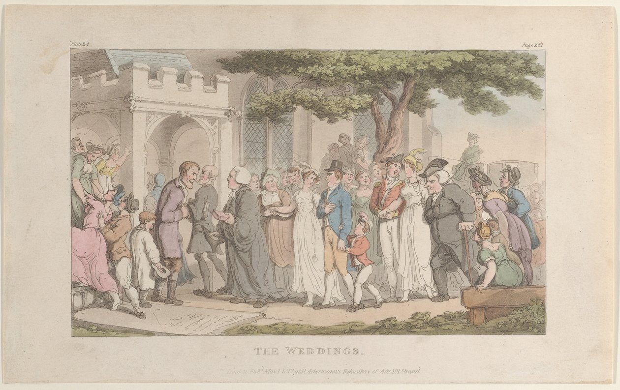 The Weddings, from The Vicar of Wakefield by Thomas Rowlandson