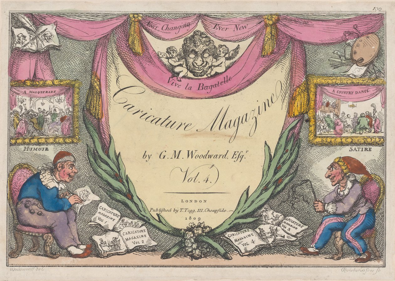 Title Page, The Caricature Magazine by G. M. Woodward, Vol. 4, 1809 by Thomas Rowlandson