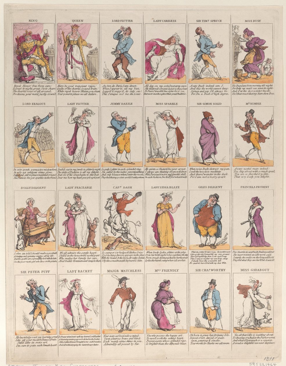Twelfth Night Characters, 1811 by Thomas Rowlandson