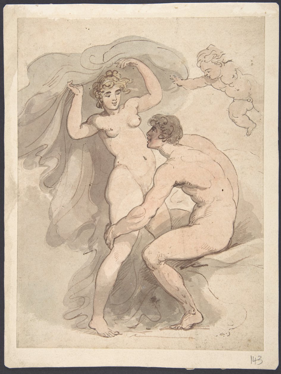Venus, Anchises and Cupid by Thomas Rowlandson