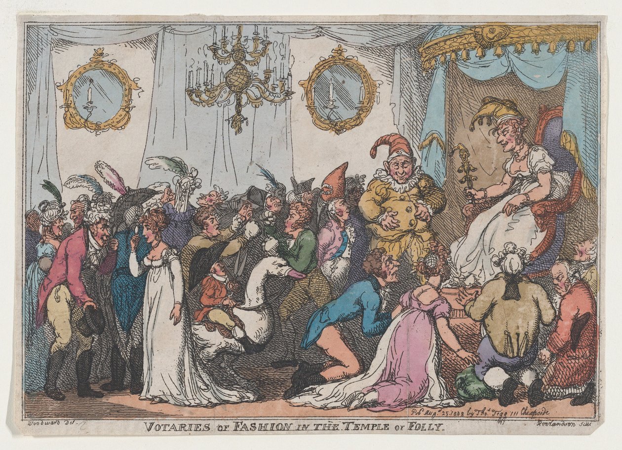 Votaries of Fashion in the Temple of Folly by Thomas Rowlandson