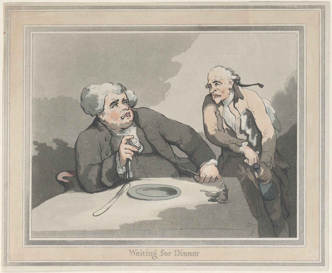 Waiting for Dinner by Thomas Rowlandson
