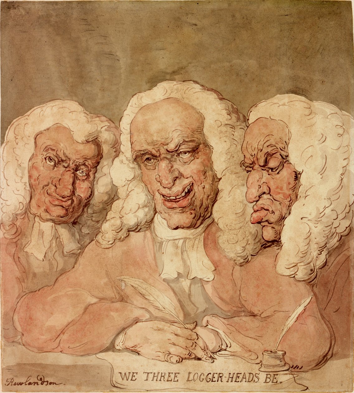 We Three Logger-Heads Be, c.1805 by Thomas Rowlandson