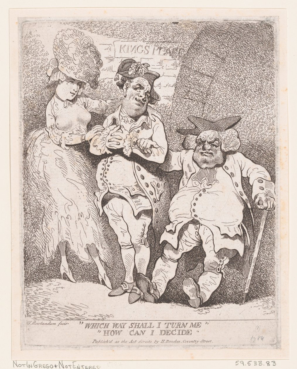 Which Way Shall I Turn Me How Can I Decide by Thomas Rowlandson
