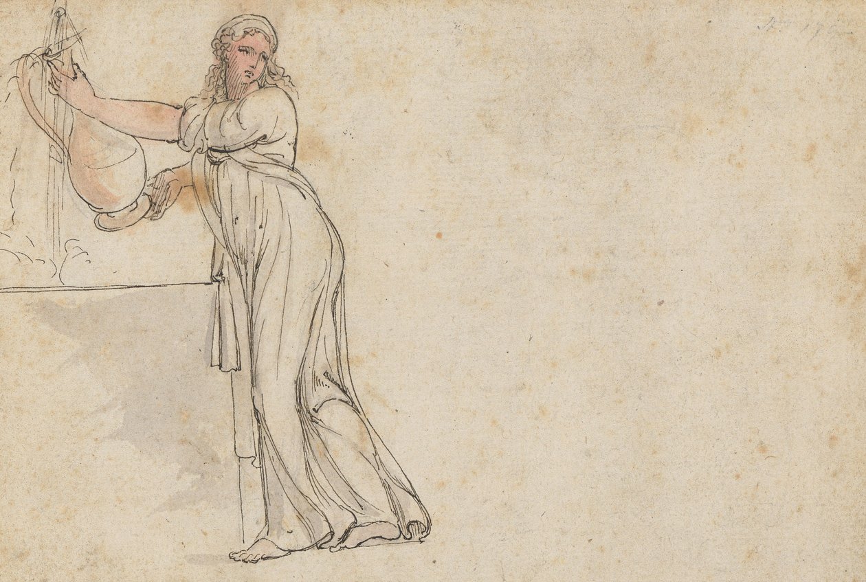 Woman at a Well by Thomas Rowlandson