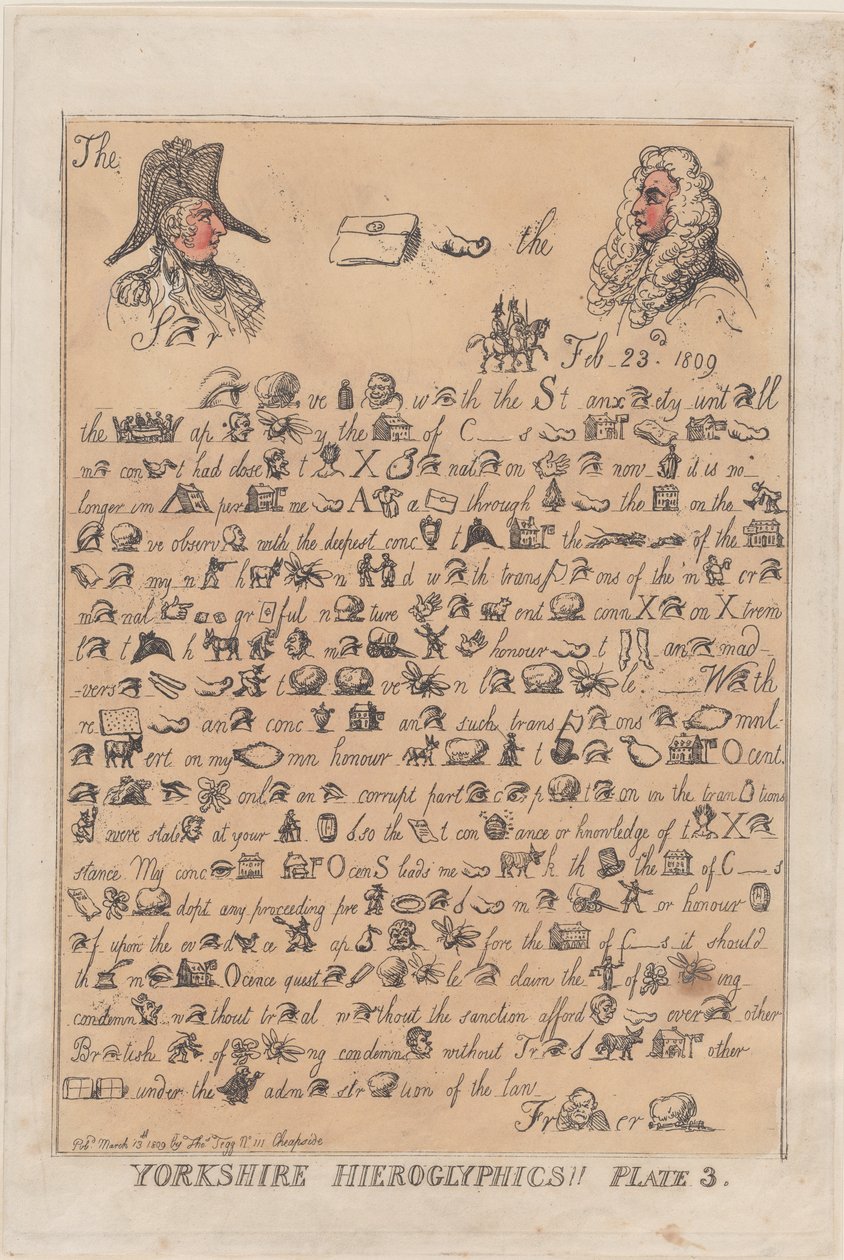 Yorkshire Hieroglyphics, Plate 3 by Thomas Rowlandson