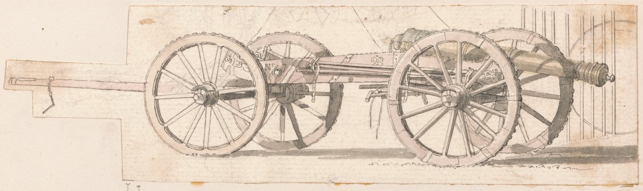 Gun and Limber, No. 7 by Thomas Sandby