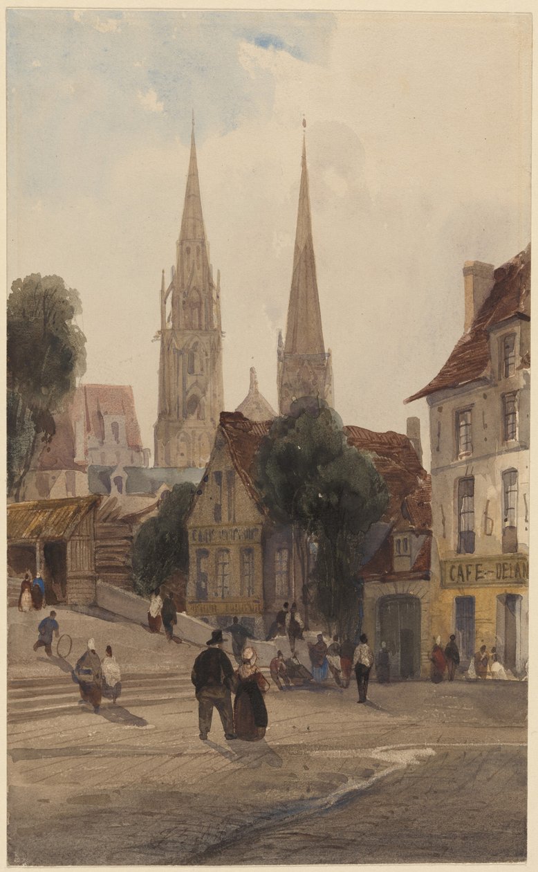A Street in Chartres by Thomas Shotter Boys