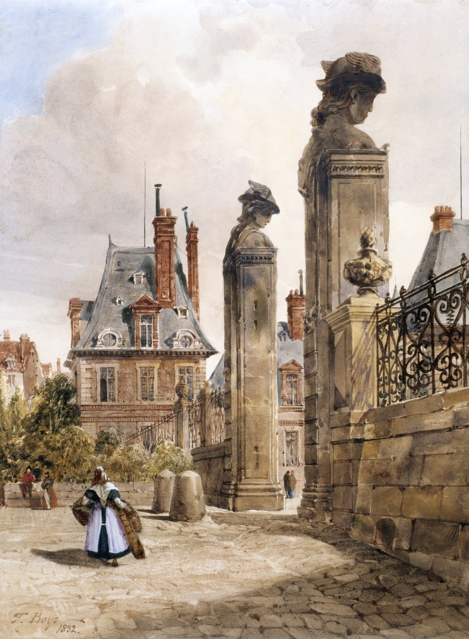 Grille Des Hermès, Porte Dauphine, Palace of Fontainebleau by Thomas Shotter Boys