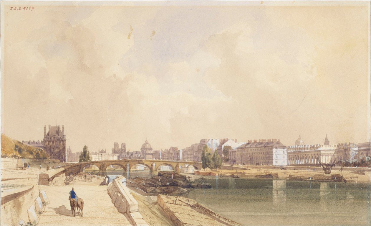 The Pont-Royal in 1833 by Thomas Shotter Boys