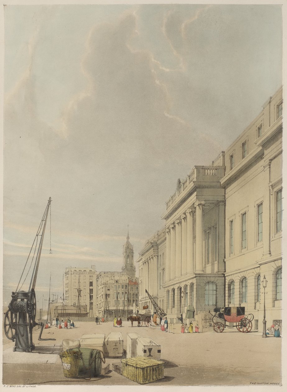 London As It Is: Doorway, The Custom House by Thomas Shotter Boys