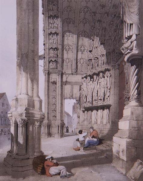 South Porch of Chartres Cathedral, illustration from 