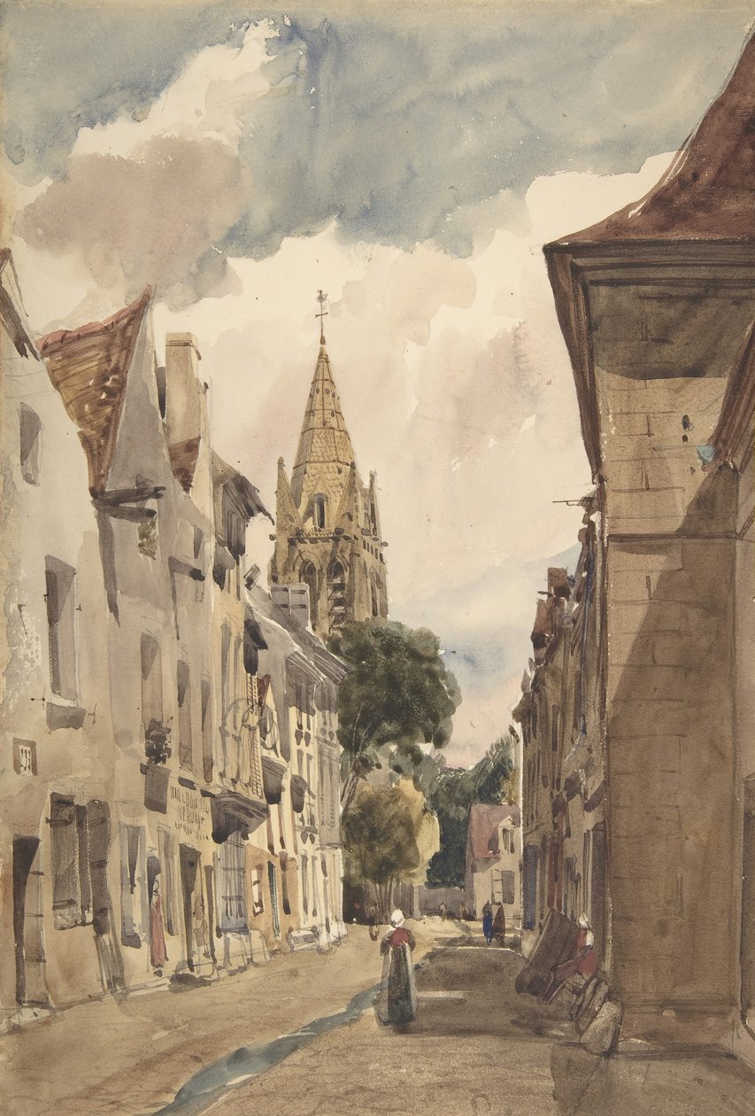View of Issy A Street in Issy-les-Moulineaux by Thomas Shotter Boys