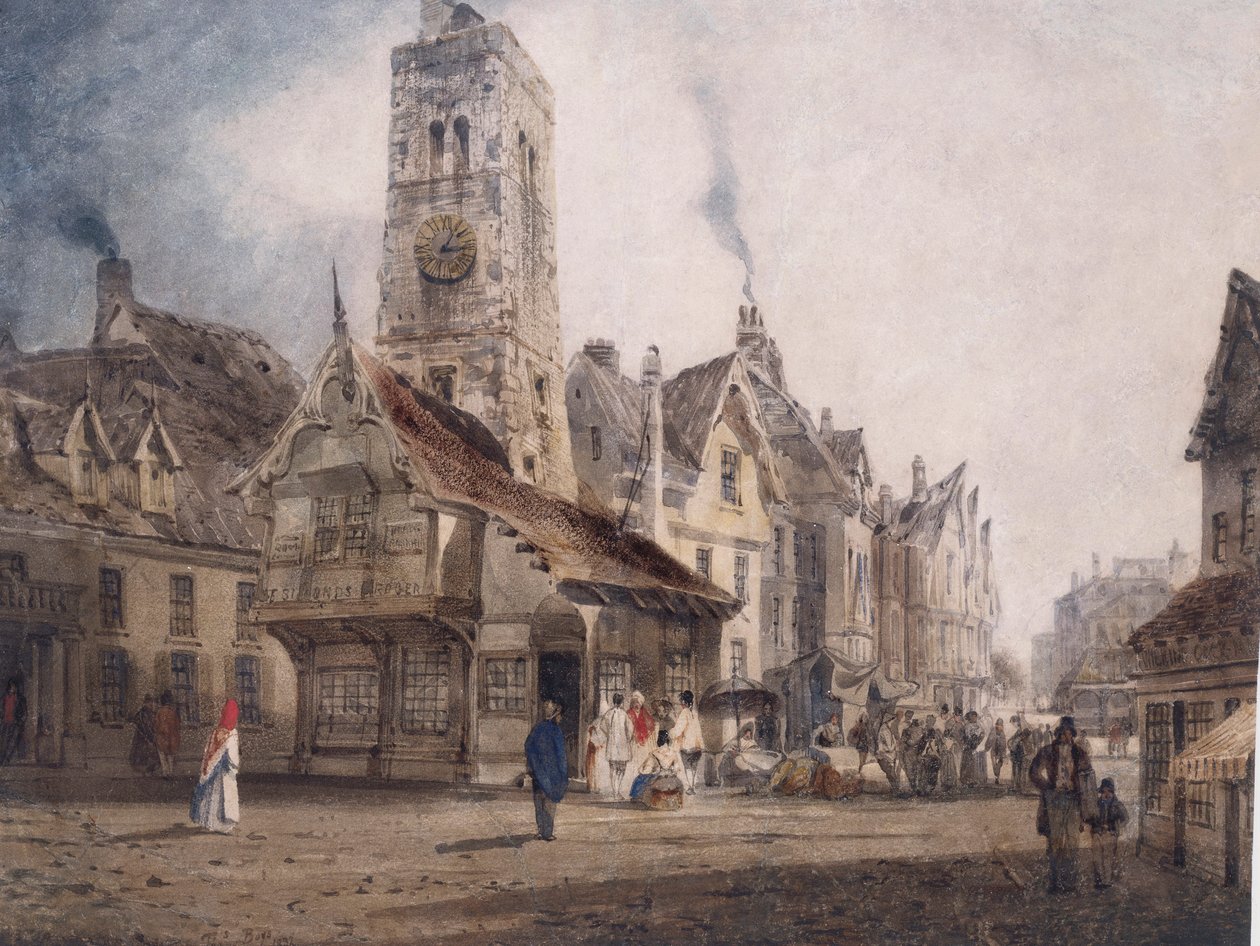 View of a Market Square by Thomas Shotter Boys