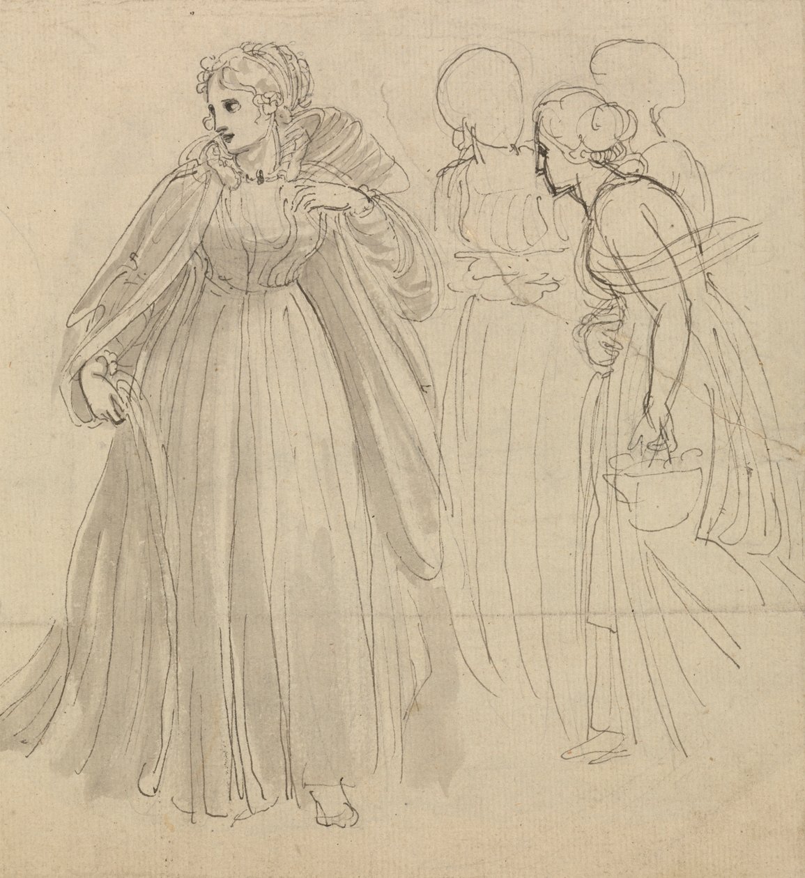 Study for Illustration - A Princess with her Attendants by Thomas Stothard