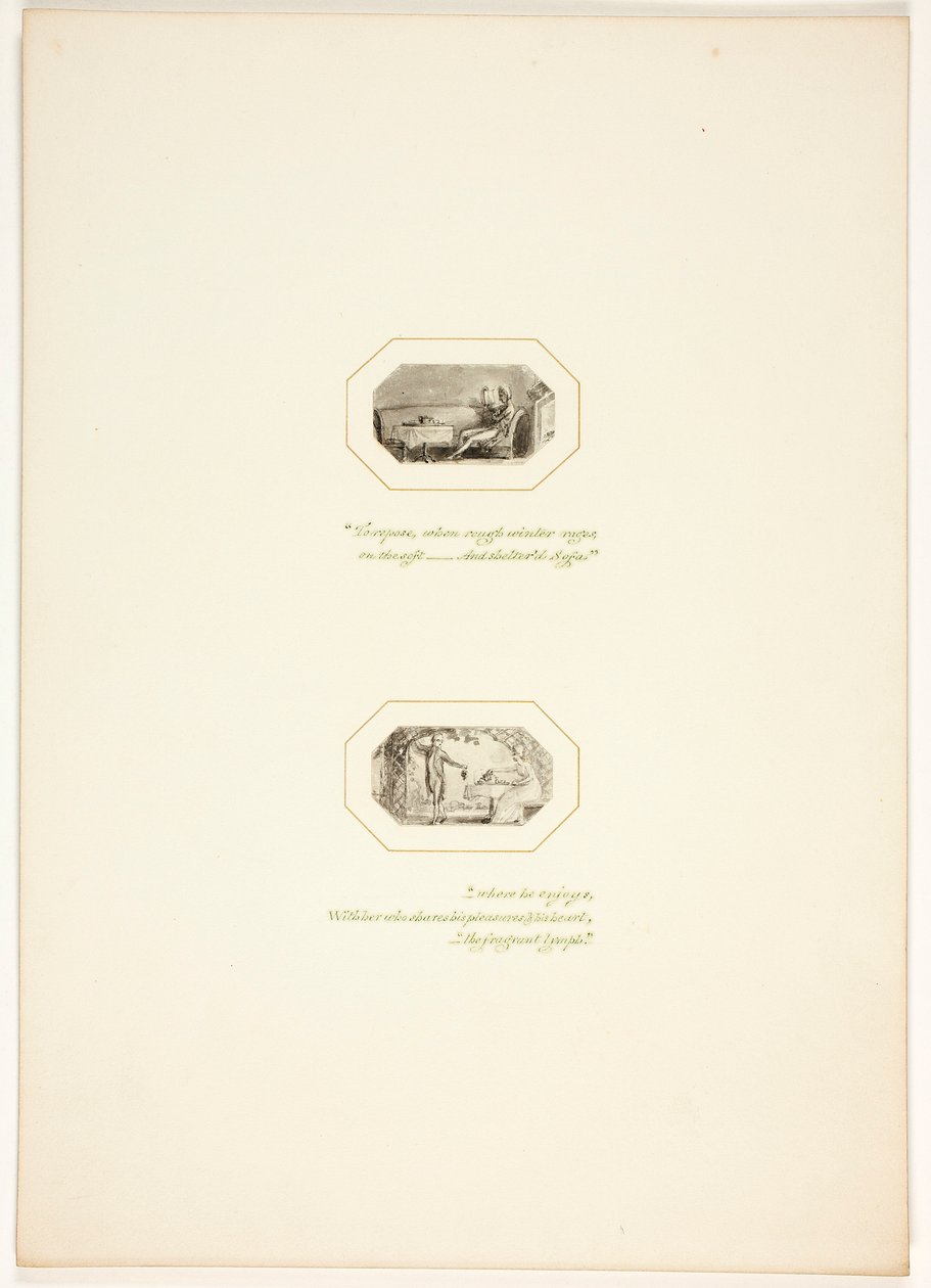 Study for a Plate from The Task by Thomas Stothard
