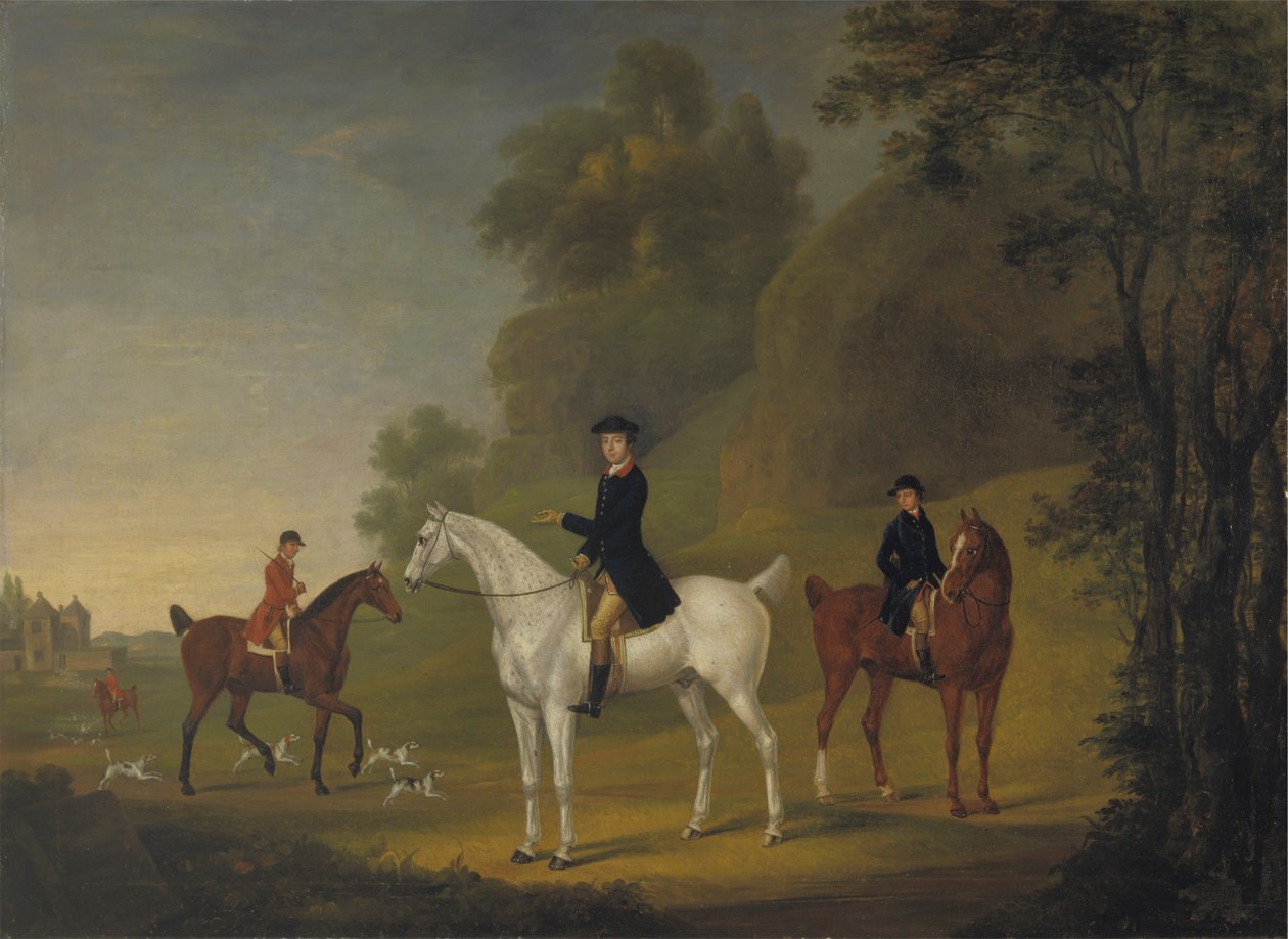 Lord Bulkeley and his Harriers, his Huntsman John Wells and Whipper-In R. Jennings by Thomas Stringer