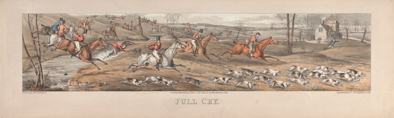 A Set of Four: Full Cry. London, pub. by Thos. McLean, 1824 by Thomas Sutherland