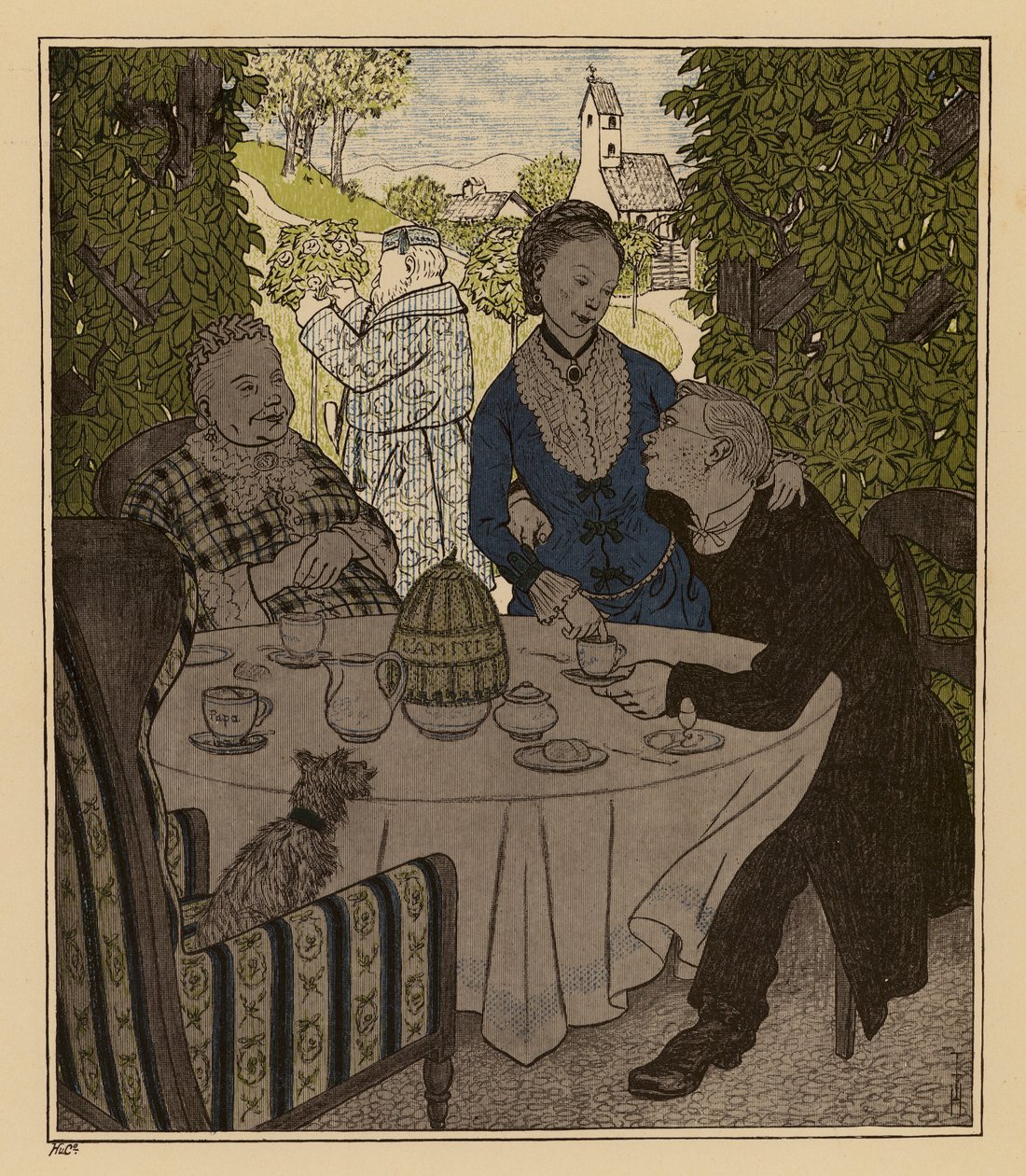 Candidate for the Priesthood Besotted with His New Wife by Thomas Theodor Heine