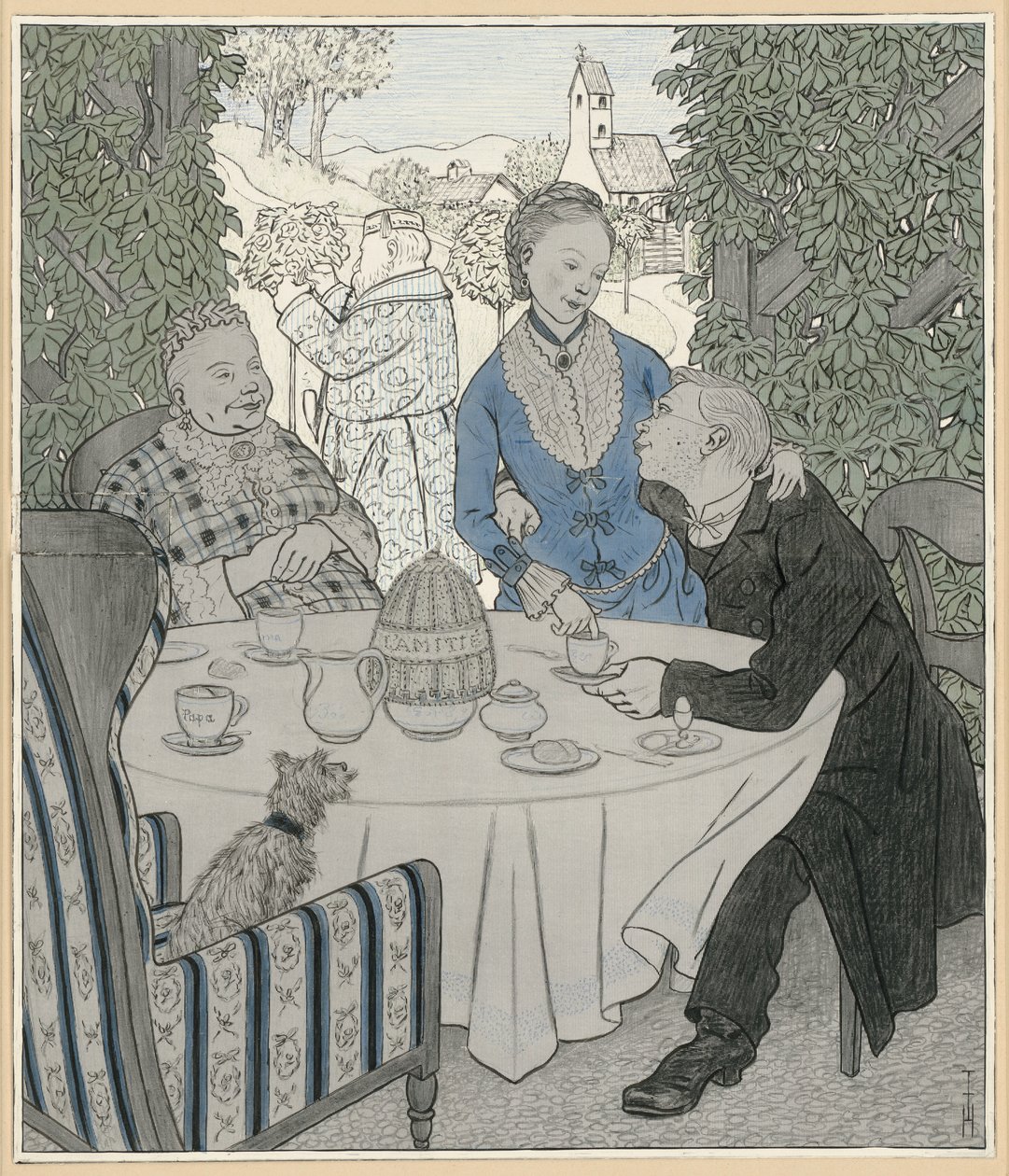 The Preaching Candidate (Scenes from Family Life, No. 13) by Thomas Theodor Heine