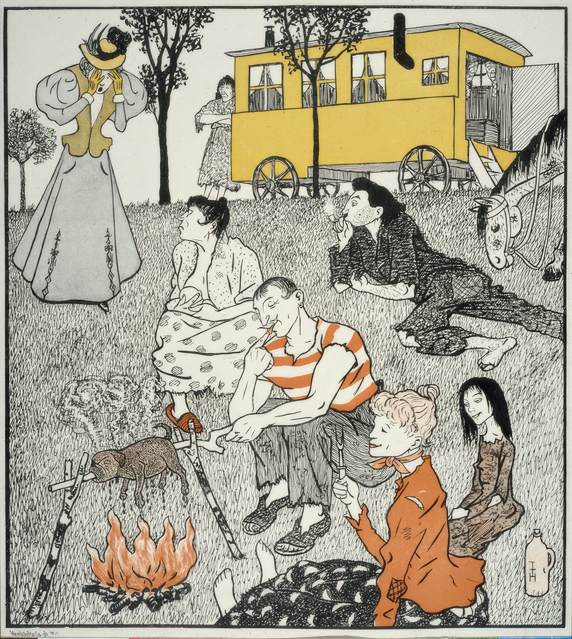 A Reunion. / Oh Puzzi, Must I Find You Again Like This! by Thomas Theodor Heine