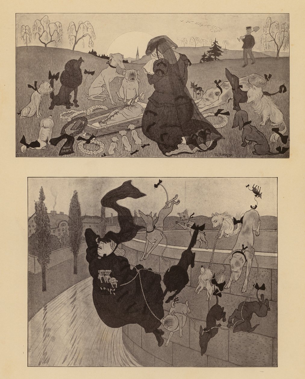 Tired of life I by Thomas Theodor Heine