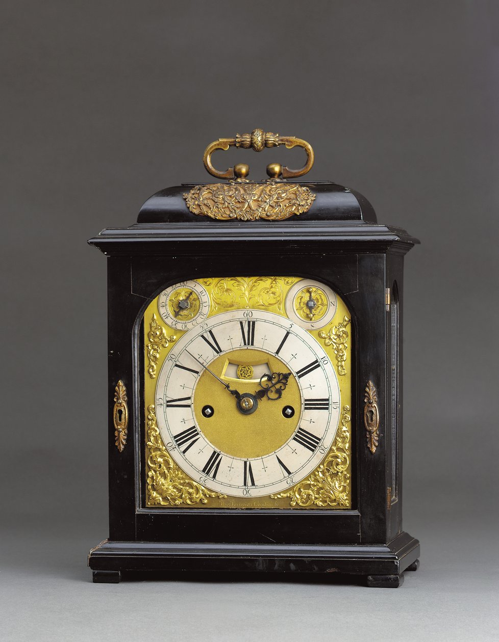 James II mounted striking bracket clock with pull quarter repeat, no. 166, c.1690-95 by Thomas Tompion