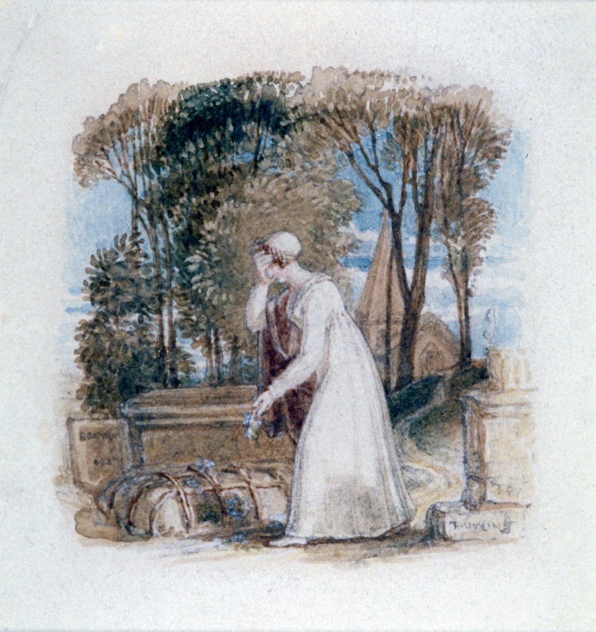 Constantia at the Grave of Theodosius by Thomas Uwins
