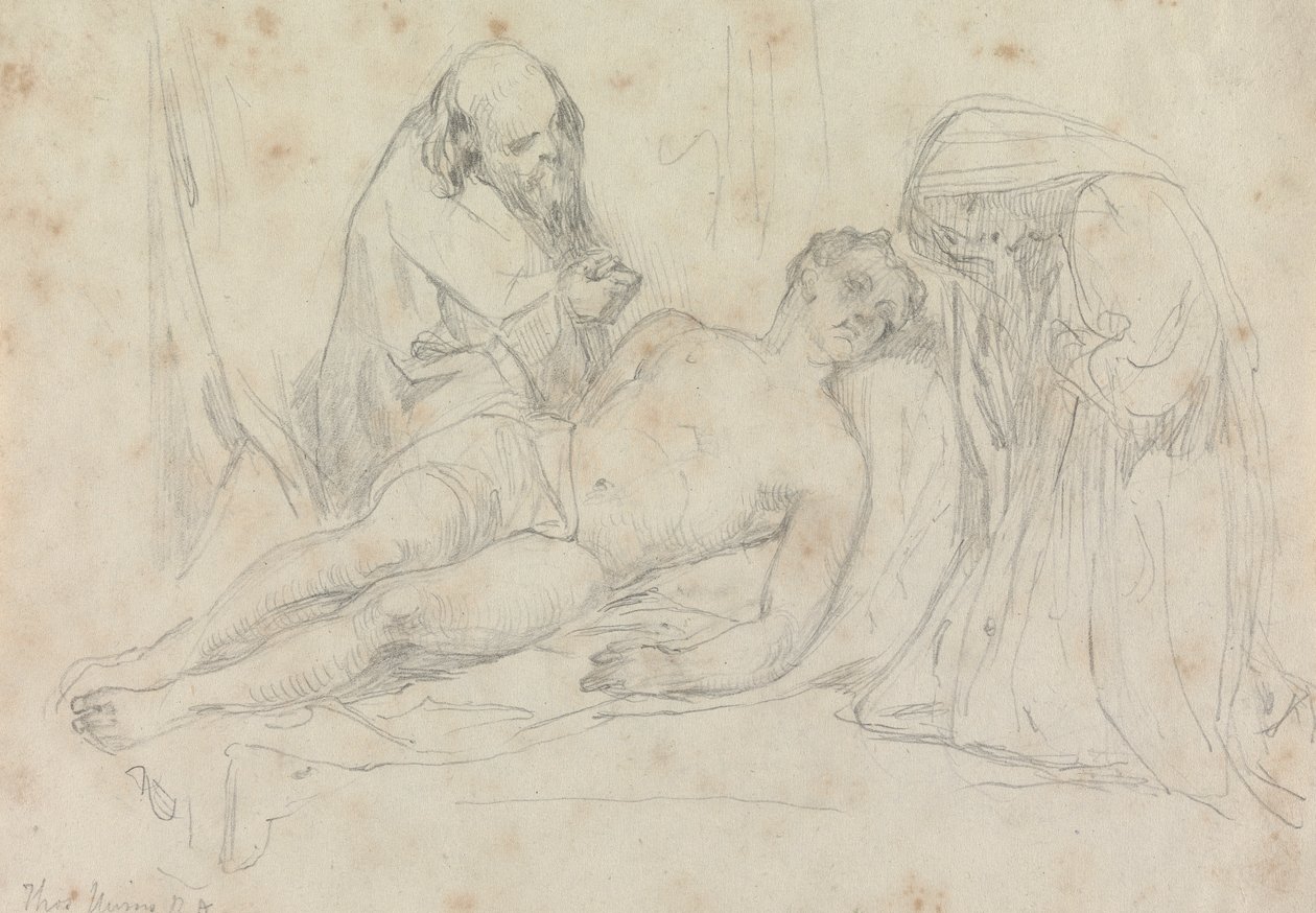 The Death of - set by William Etty R.A. by Thomas Uwins