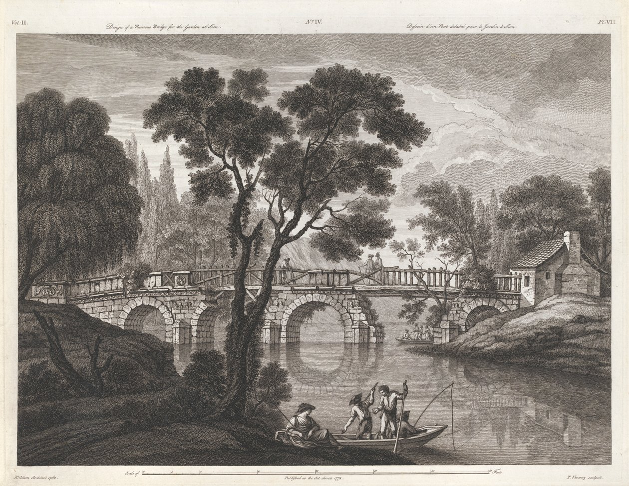 Design of a Ruinous Bridge for the Garden at Sion by Thomas Vivares