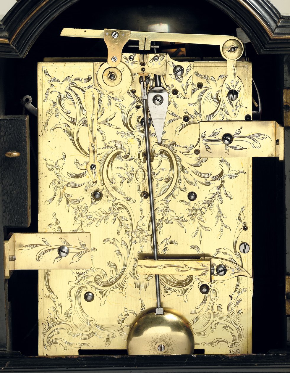 Detail of a George III striking table clock, c.1770 (detail) by Thomas Wagstaff or Wagstaffe