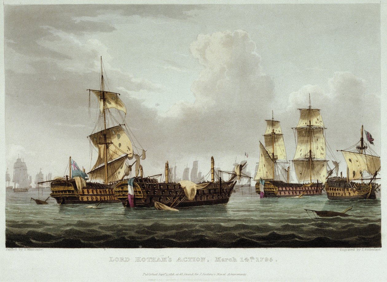 The Naval Battle Led by Lord William Hotham, on March 14 by Thomas Whitcombe