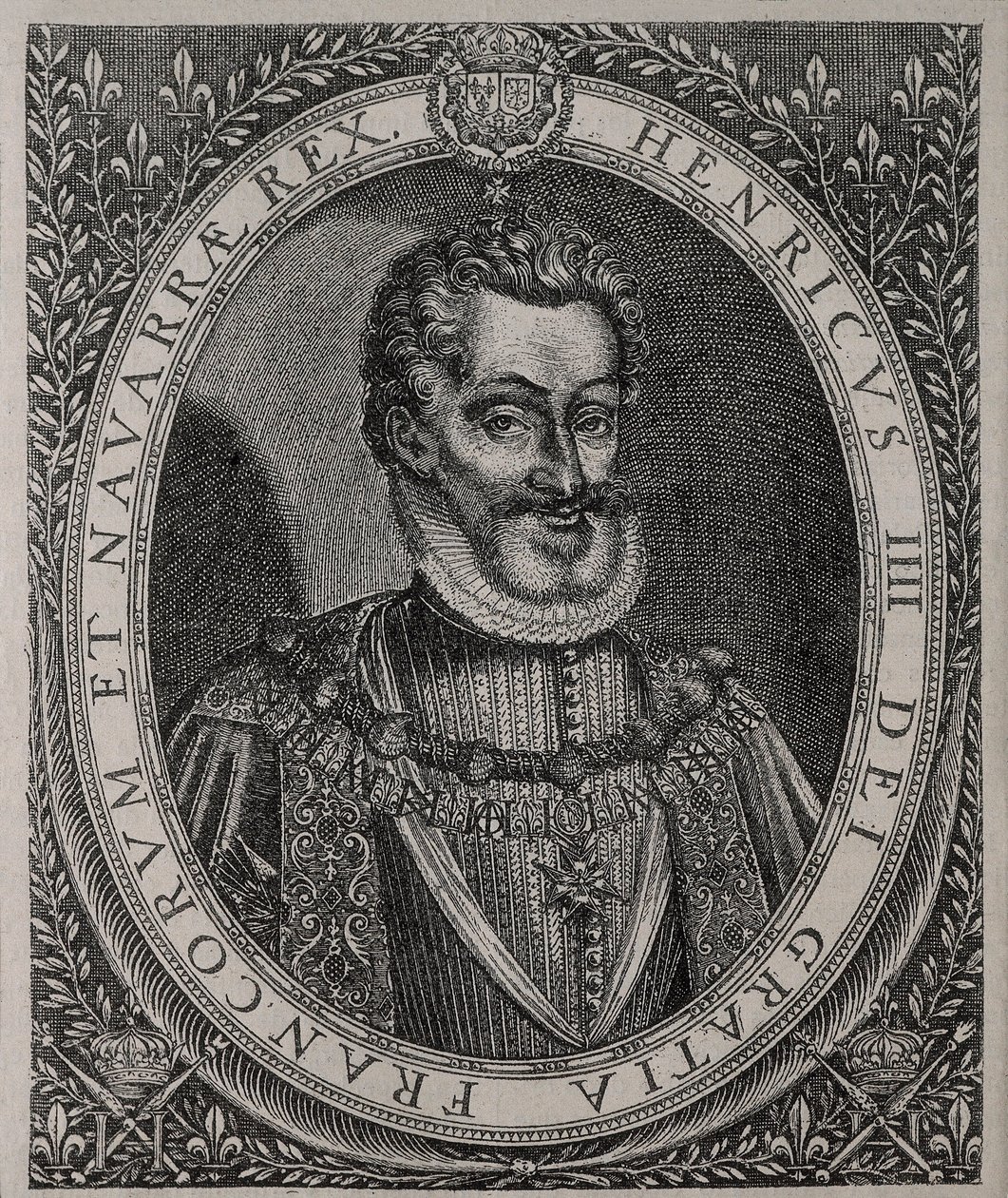 Portrait of HENRI IV of France and Navarre (1553-1610) engraving by Tomas de Leu by Thomas de Leu