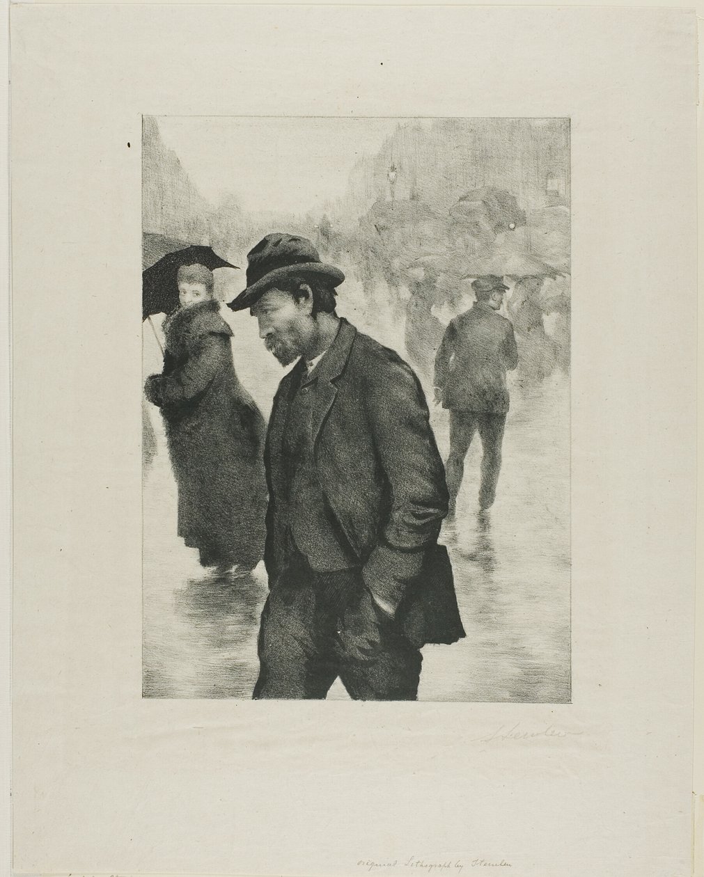 Rainy Day, Paris by Théophile Alexandre Pierre Steinlen